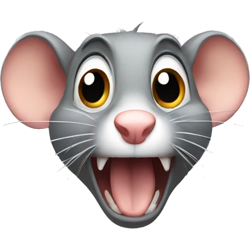 Scared rat emoji