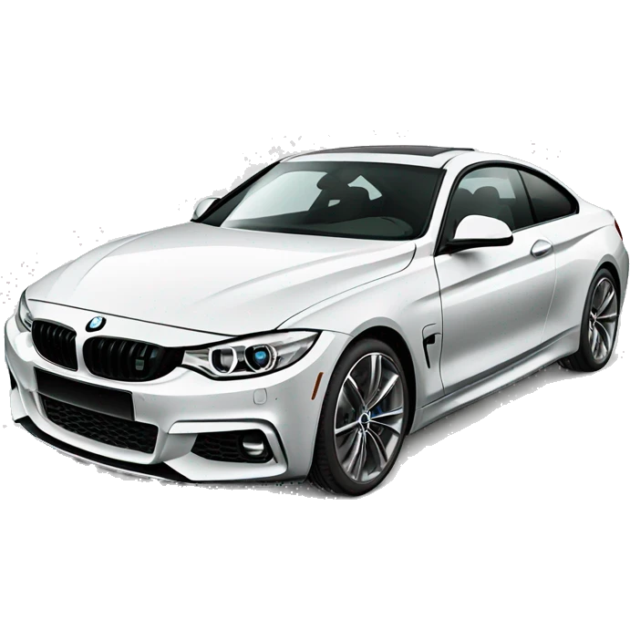 white bmw 4 with plates KLI 3878G emoji