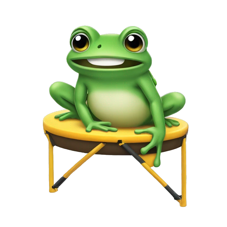 Grenouille sur trampoline emoji
