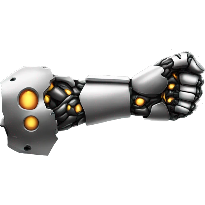 Cyborg arm only flexing bicep and shoulder emoji