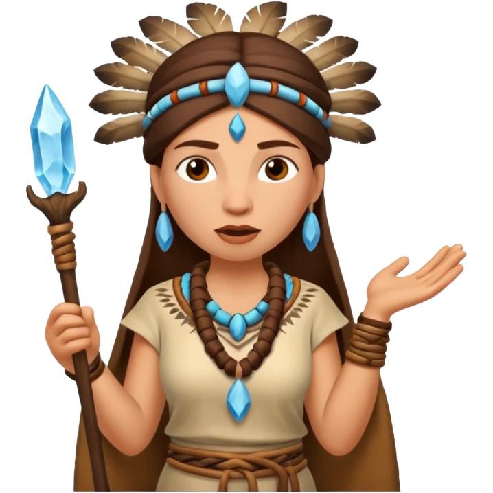woman shaman, ice age emoji