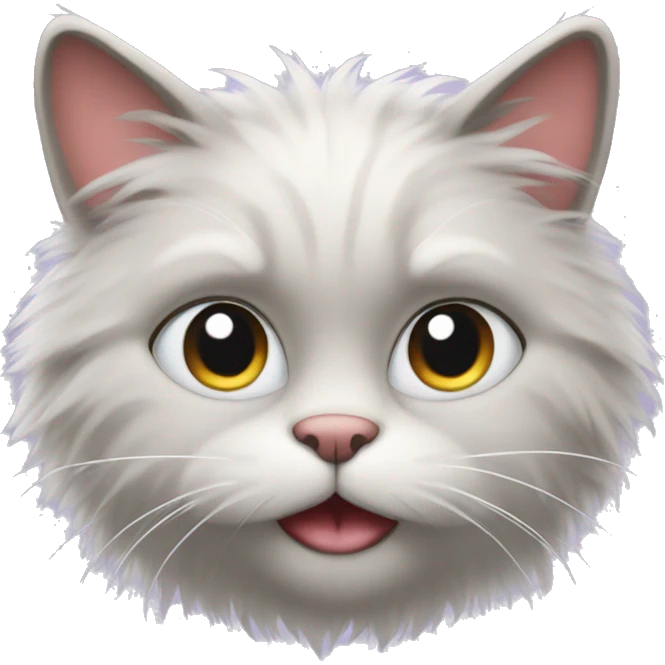 Fuzzy cat emoji