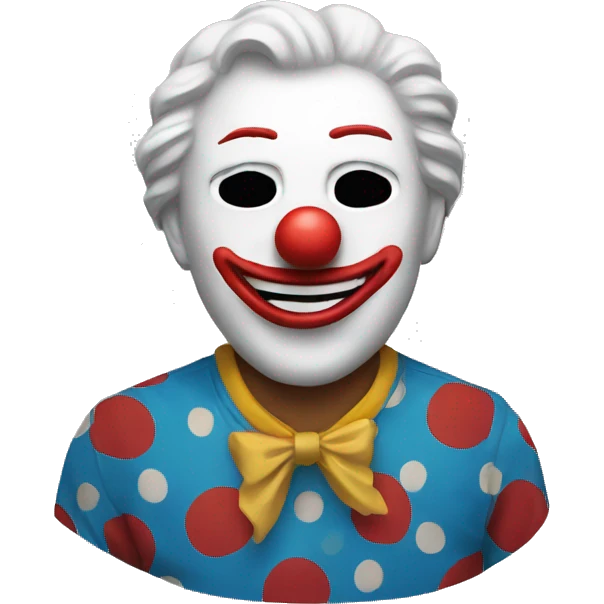 Man taking off clown mask emoji