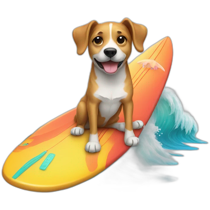 Dog with a surfboard emoji