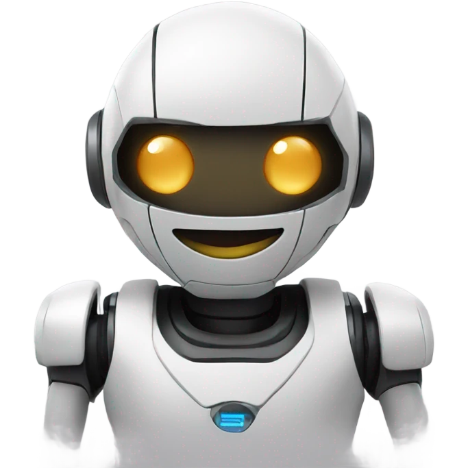 thank you from a robo emoji