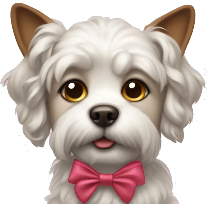 Dog with bows emoji