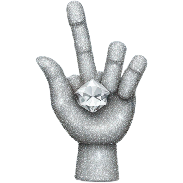 middle finger with giant diamond ring  emoji