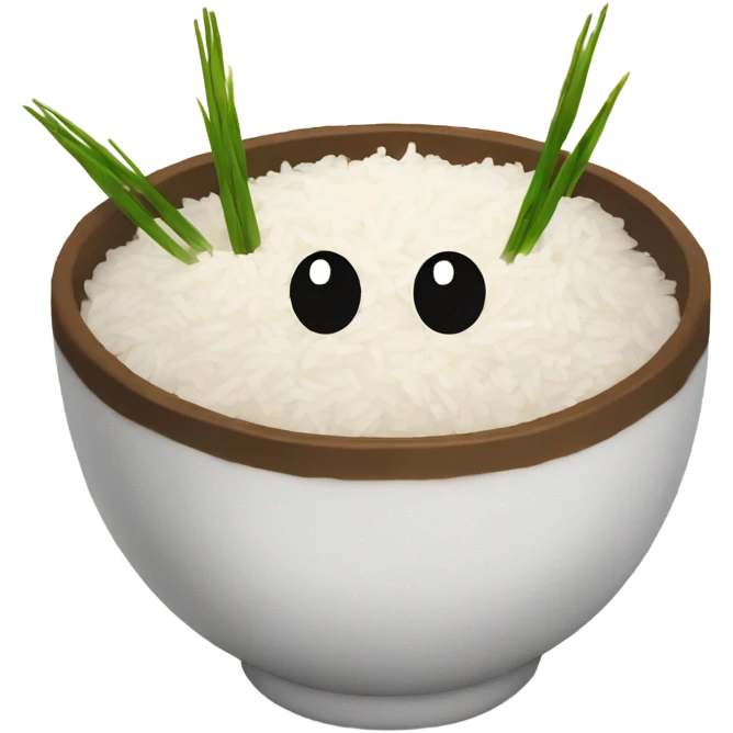 bowl of rice with the discord :eyes: emoji over it emoji