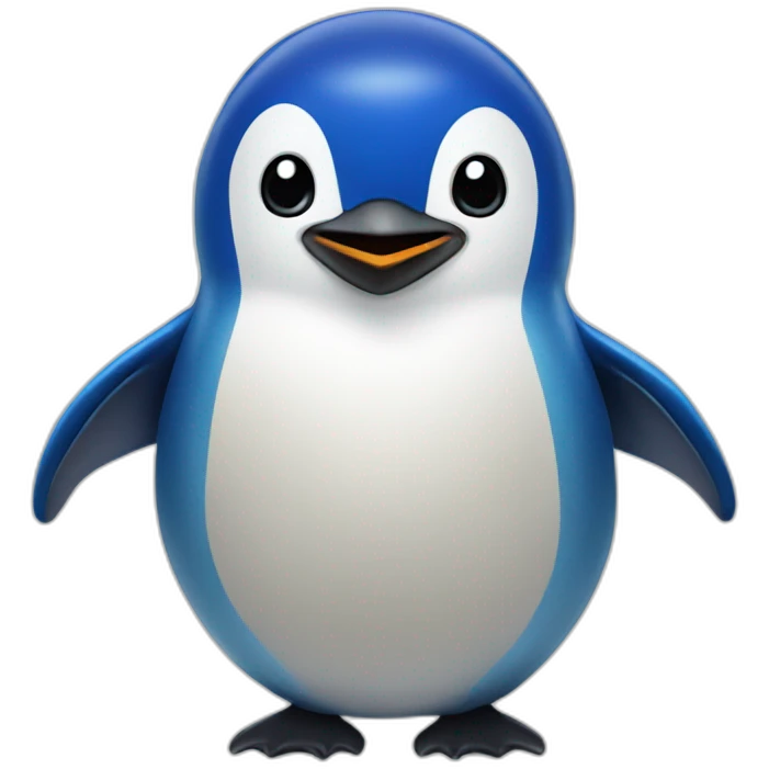 Blue Penguins say hello emoji