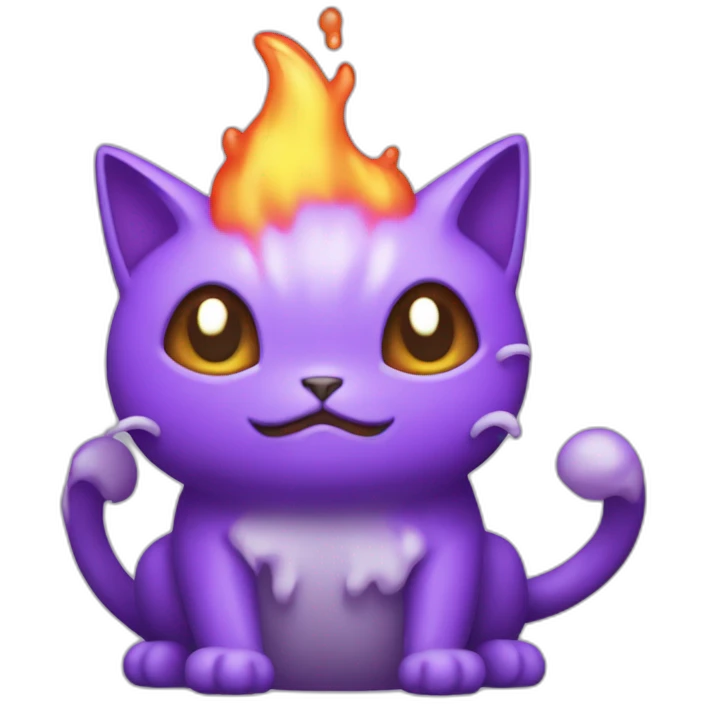Melting-Sitting-poison-type-pokemon-purple-cat emoji