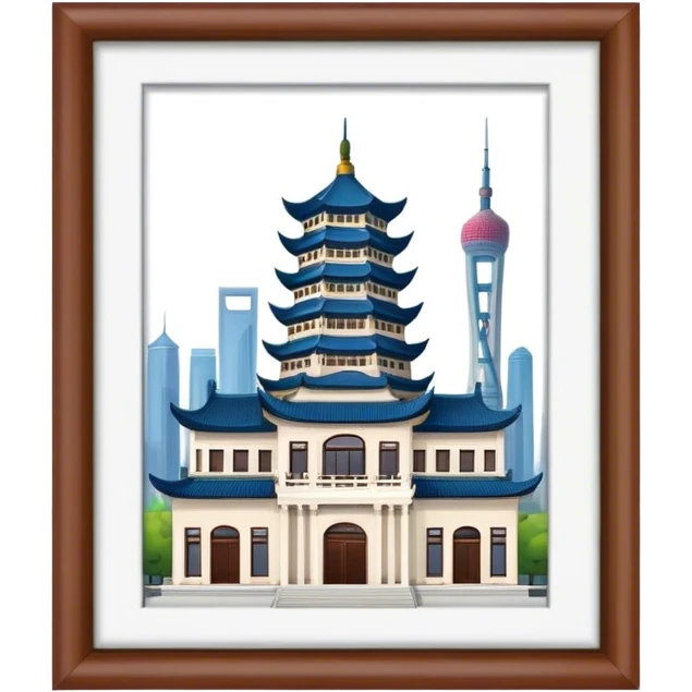 shanghai building, borderless emoji