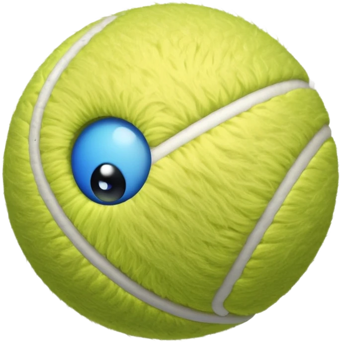 all blue tennis ball emoji