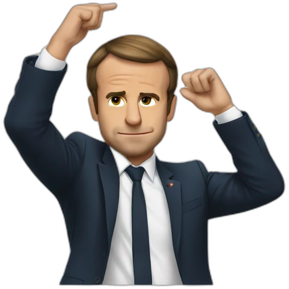macron dab emoji