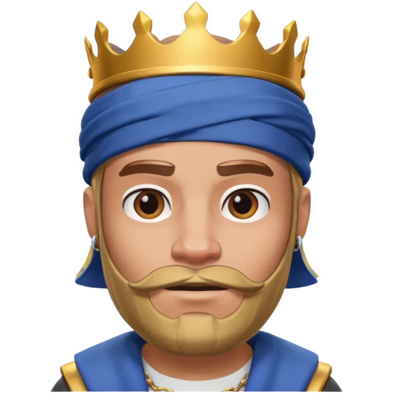 The king from clash Royale wearing a durag  emoji