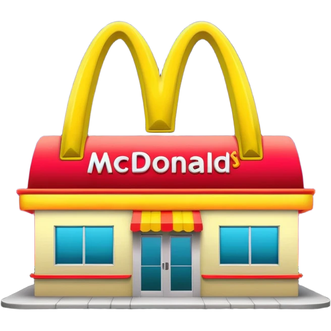 Neon McDonald’s restaurant  emoji