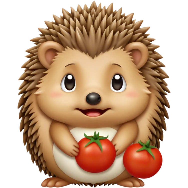 hedgehog crying with tomatoes emoji