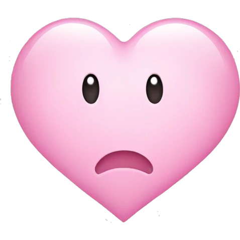 Light pink bubble heart emoji