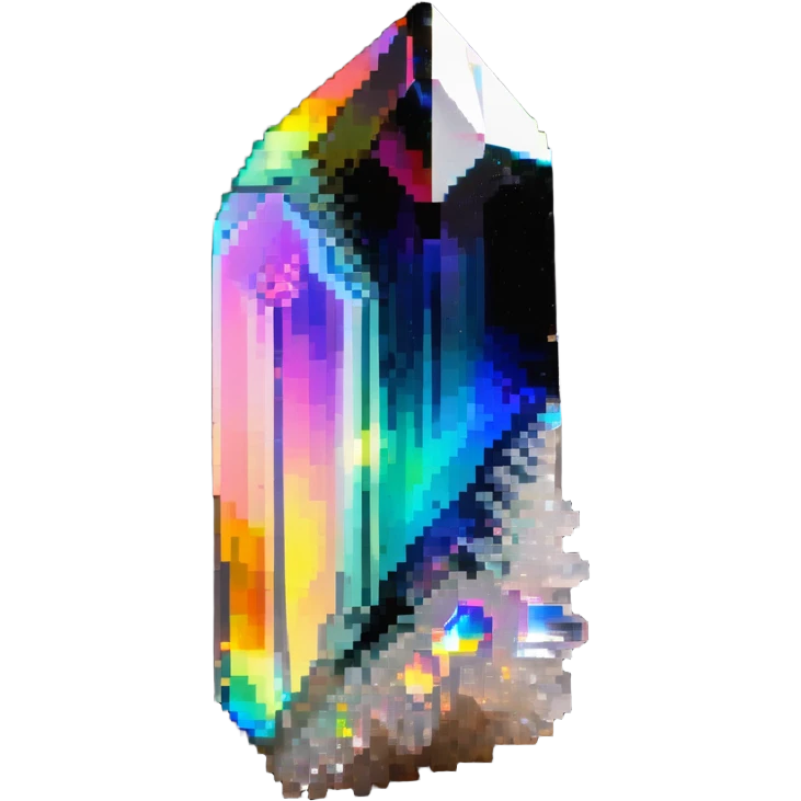 rainbow aura quartz crystal emoji
