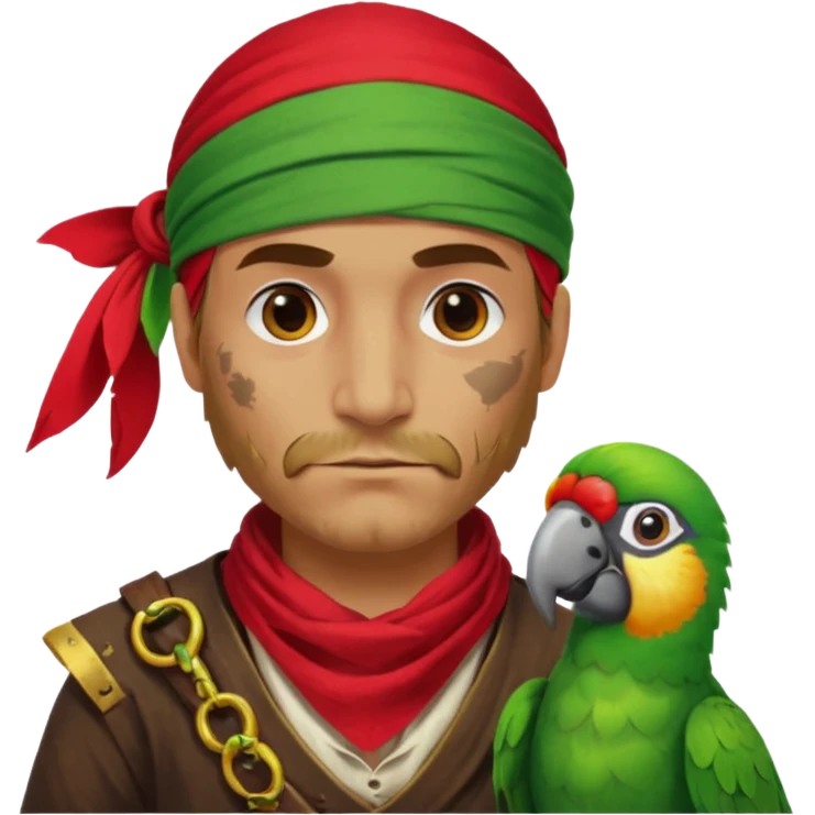 pirate and parrot emoji