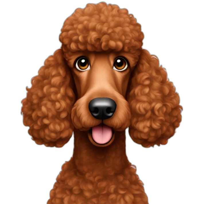 red standard poodle emoji