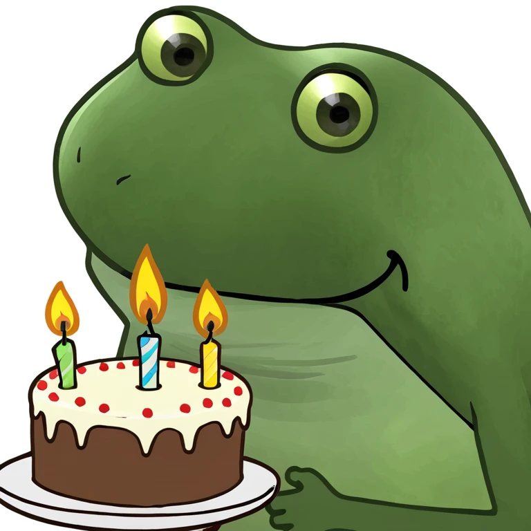 bufo blowing candles on cake emoji