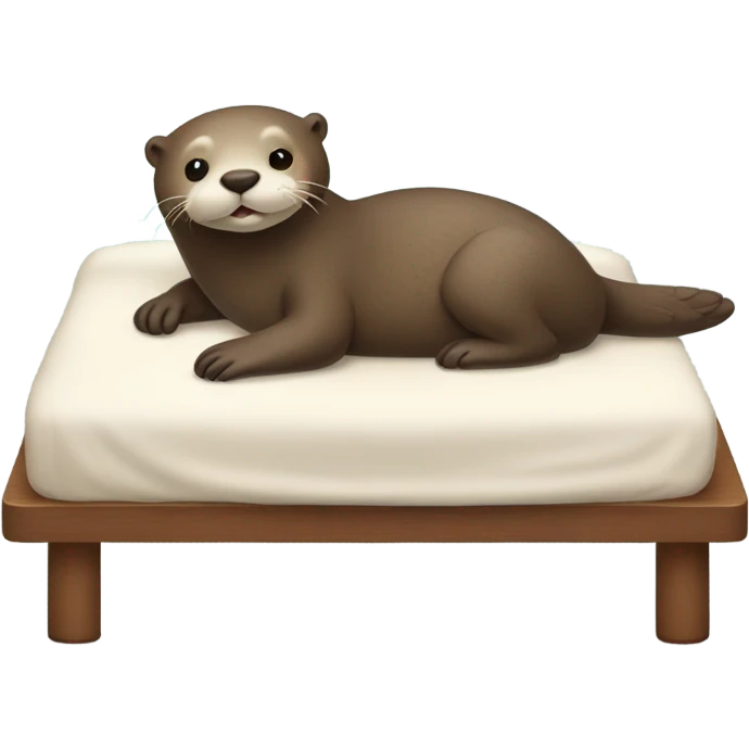 Otter laying in bed emoji