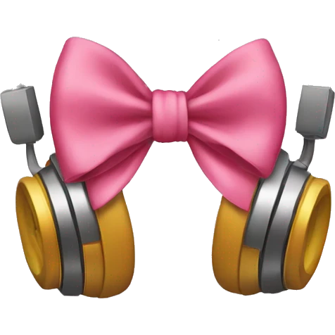 headphones with bows emoji