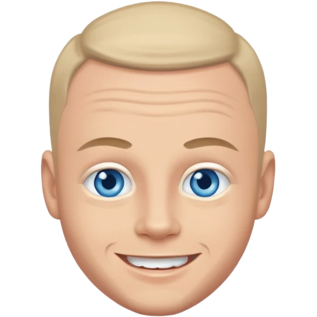 Brian Harvey with blue eyes emoji