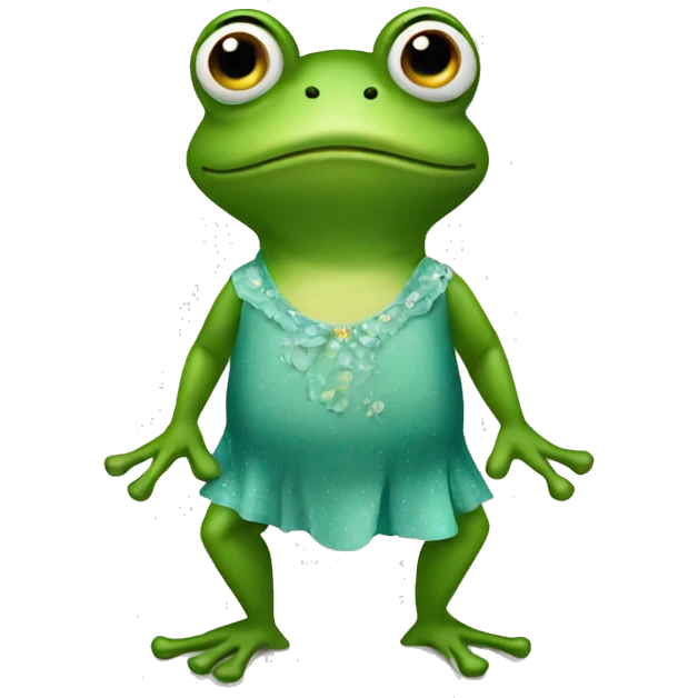 Frog wearing dress emoji