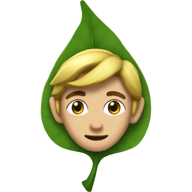 Link made of leaf emoji
