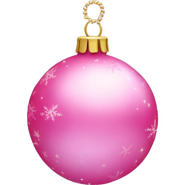 Pink Christmas ornament coquette  emoji