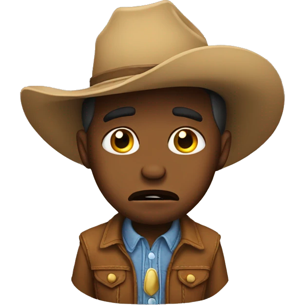 cowboy crying emoji
