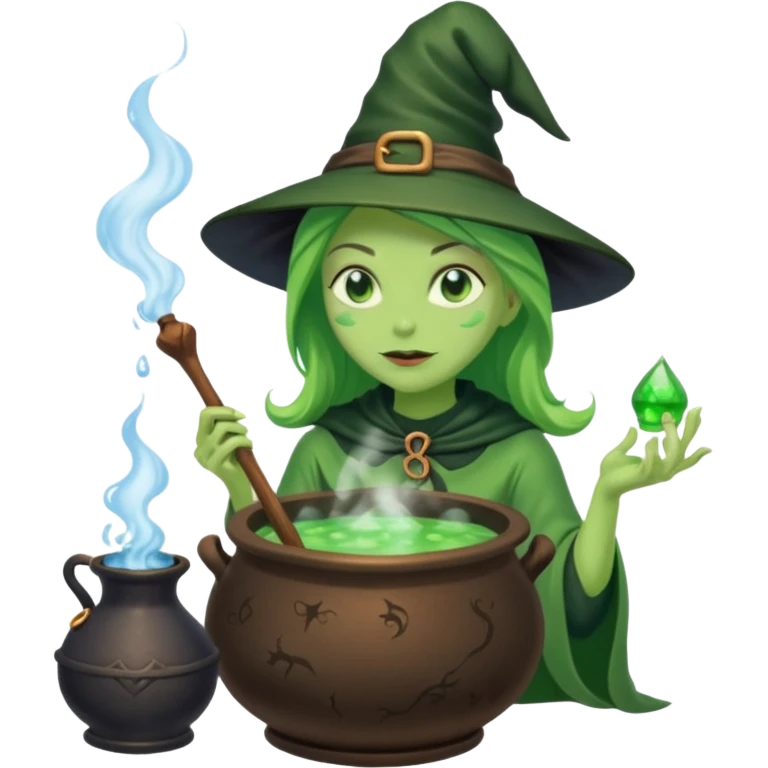 green witch cooking potion emoji