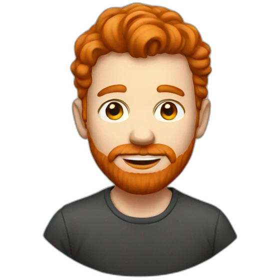 redheaded man drawing emoji