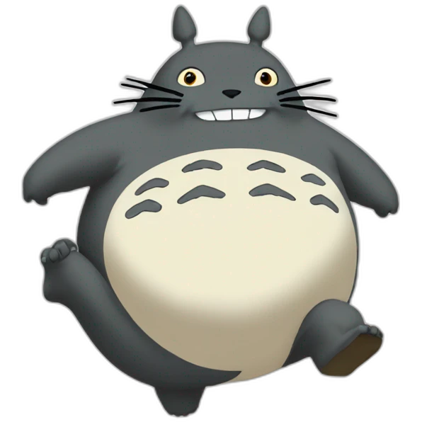 Totoro kicking trump emoji