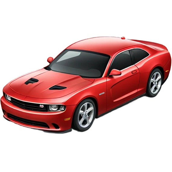 American muscle sedan red  emoji