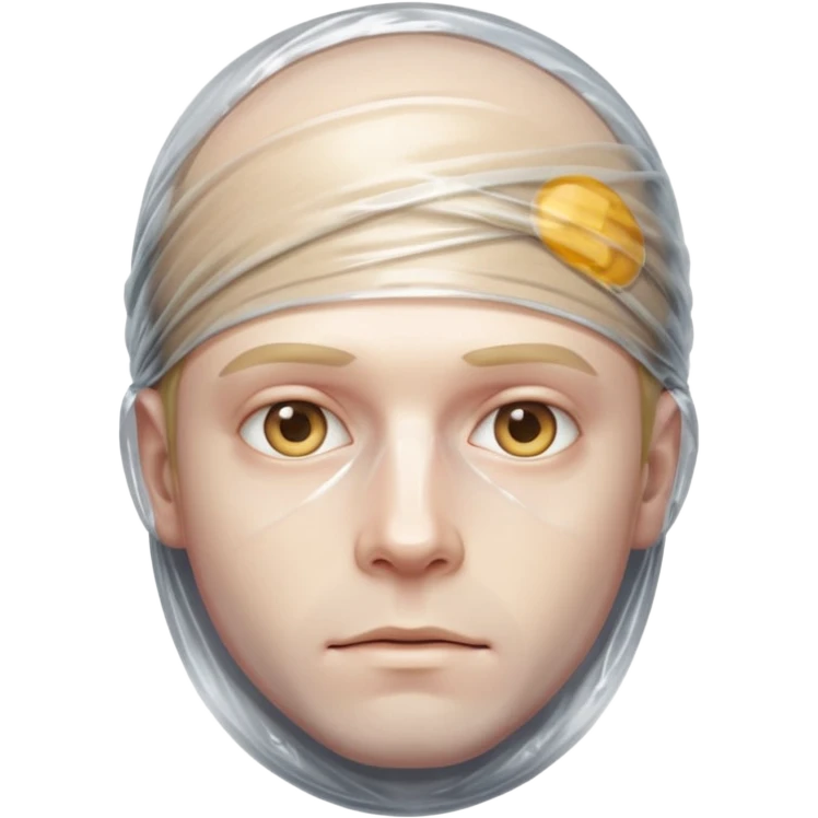 male body wrapped in plastic wrap emoji