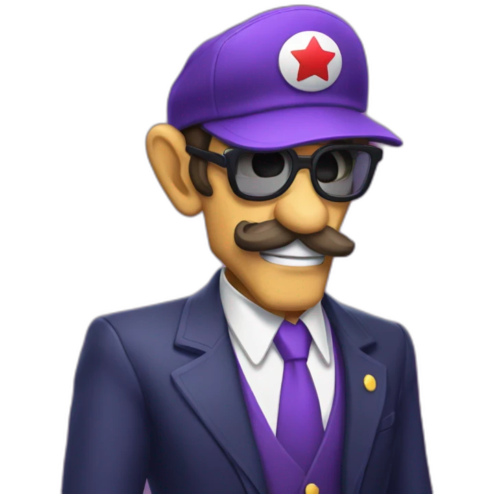 waluigi as a republican radio host emoji