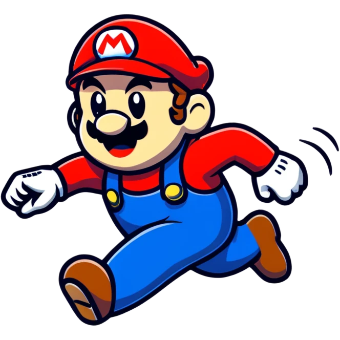 Mario running emoji