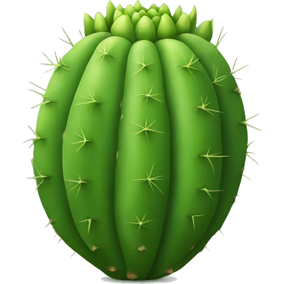 round Nopal without pot emoji