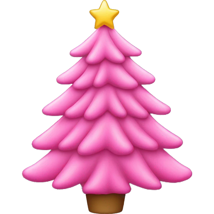 Pink Christmas tree emoji
