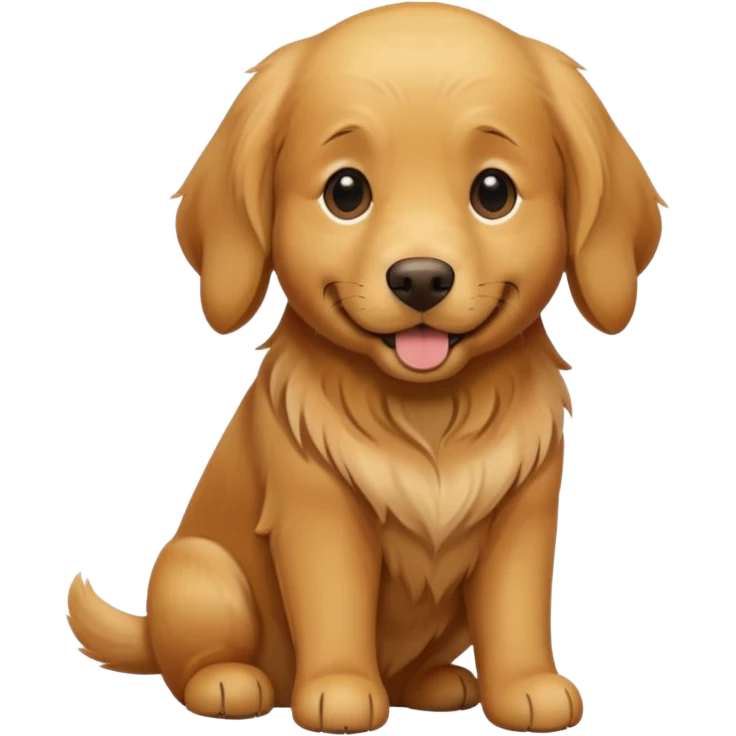 Dog golden retriever emoji
