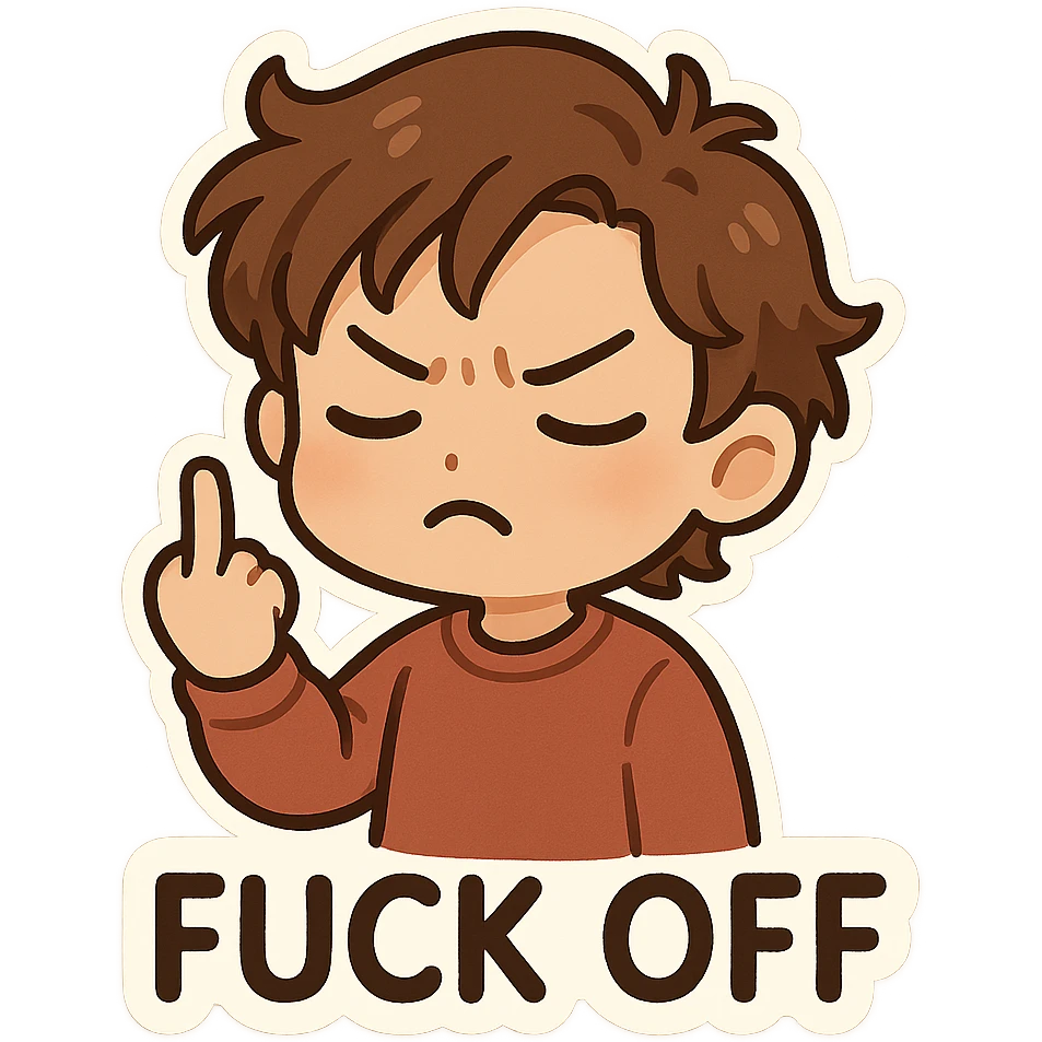Fuck off sticker emoji