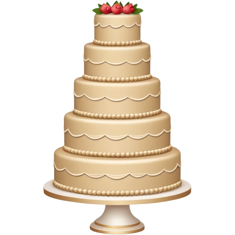 Beige Wedding cake emoji