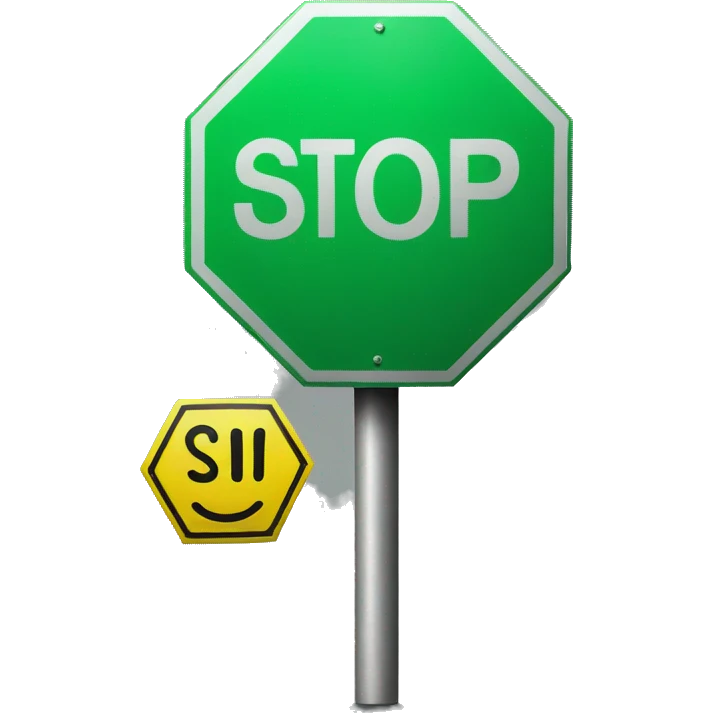 Green stop sign emoji