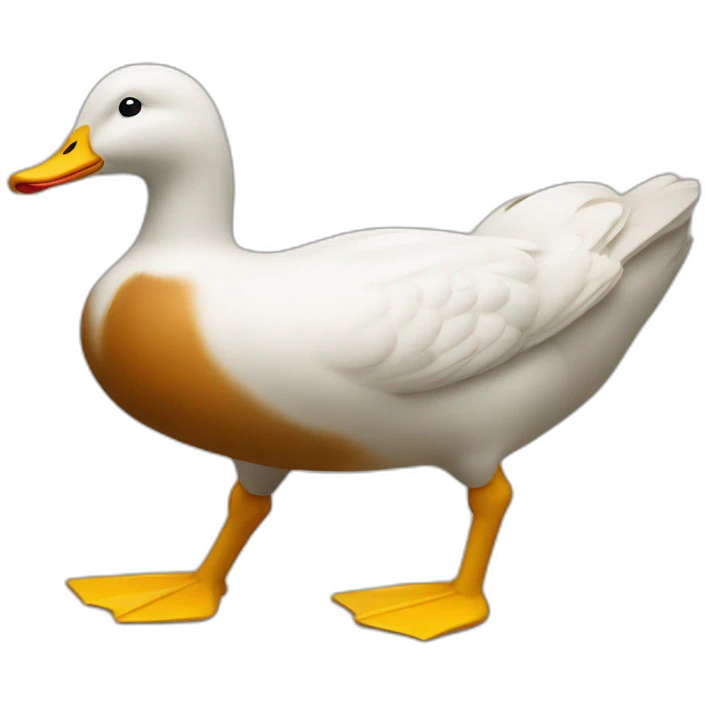Un canard sur un cheval emoji