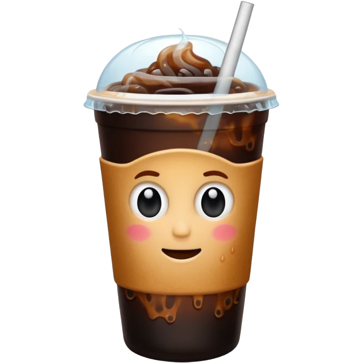 iced americano / with takeout cup emoji