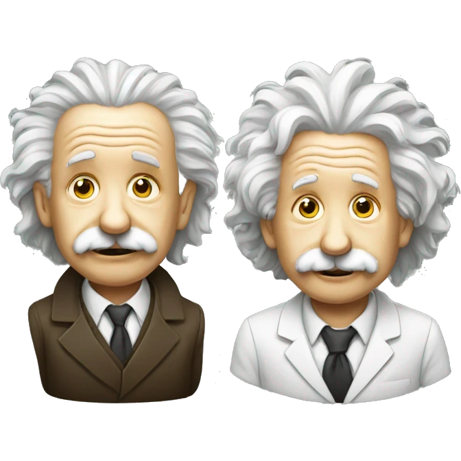 Einstein and phone emoji