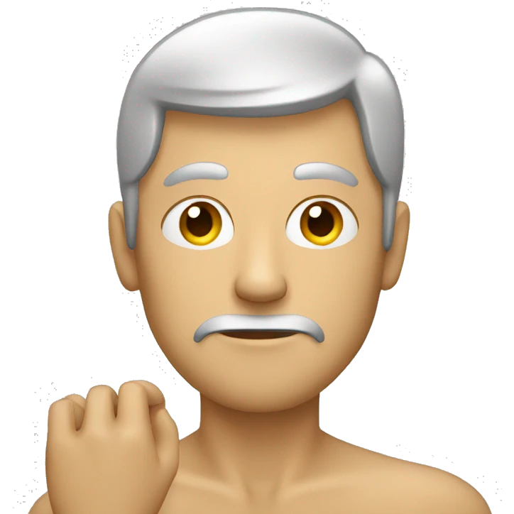 a man with one hand completely covering one eye emoji