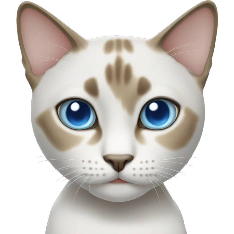 Thai cat with blue eyes emoji
